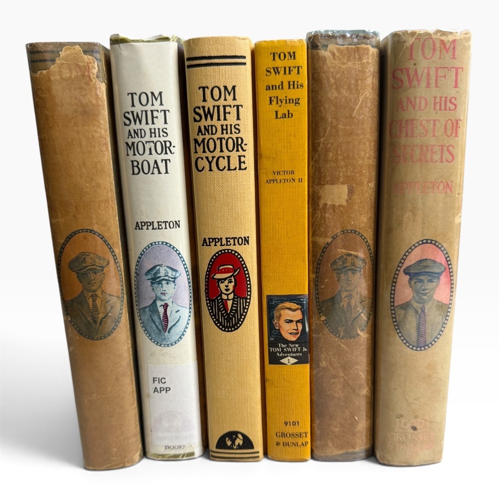 Vintage Tom Swift Book Lot Victor Appleton Grosset Dunlap Hardcover Dust Jackets